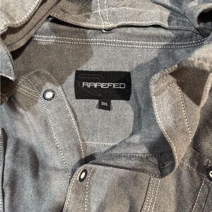 Rarified Gray Button-Up Shirt 3XL